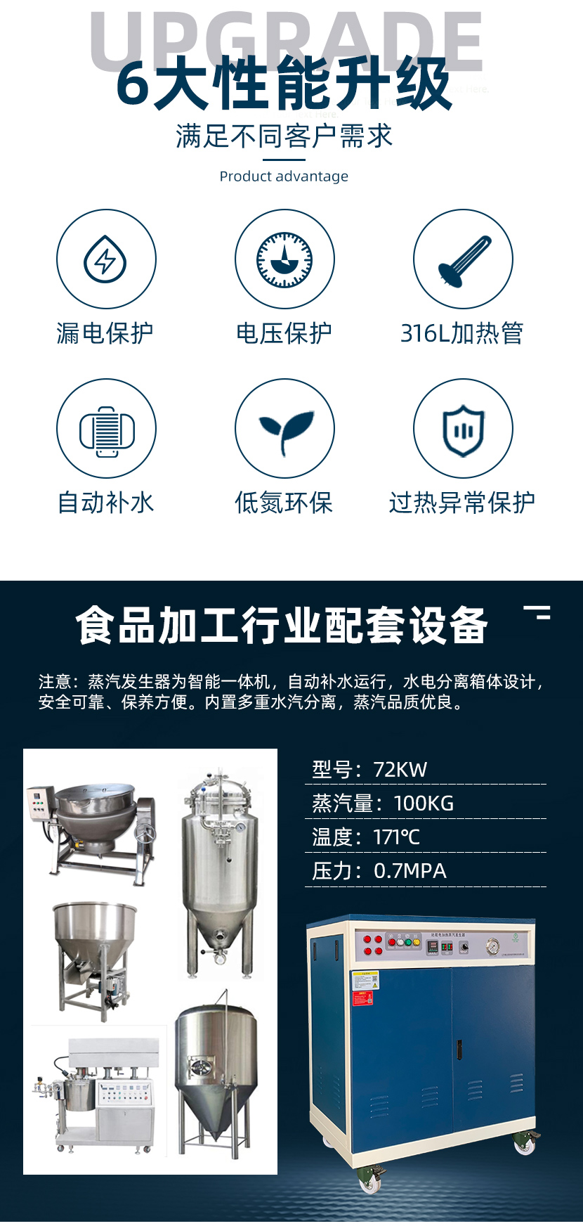 蒸汽发生器<a href='http://stripsteel-cn.com/gonye/272.html' target='_blank'><u>食品加工</u></a>用